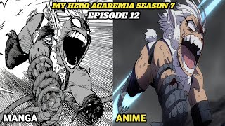 My Hero Academia Season 7 Episode 12 Anime VS Manga [upl. by Liatnahs288]