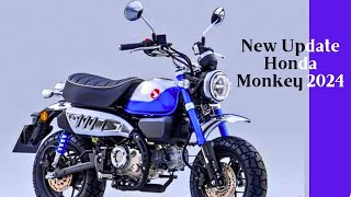 New Update Honda Monkey 2024 Steel Frame and USD Fork [upl. by Aerdnaeel]