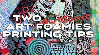 Tutorial 2 Art Foamies Foam Stamps Printing Techniques [upl. by Lleddaw]