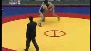 Ossetian Wrestler Soslan Tigiev vs David Akhalmosulishvili [upl. by Cirillo]