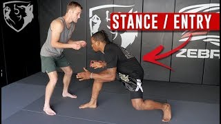 Wrestling for MMA Stance amp Entry for Takedowns [upl. by Ahsimek]