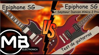 Epiphone SG Vs Epiphone SG  Seymour Duncan Alnico 2 Pro [upl. by Wyon701]