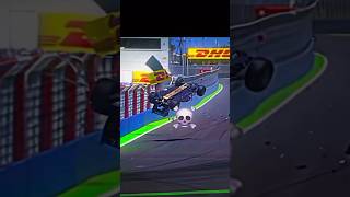 When you disable downforce 💀f1accident formula1 f1crash downforce crash [upl. by Rudolfo678]