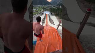 We turned a Ski Jump ramp into a Huge Slip’N’Slide [upl. by Annmarie]