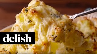 Cheesy Cauliflower Bake  Delish [upl. by Yennor]