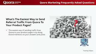 V20 Quora Marketing Frequently Asked Questions [upl. by Naillij]