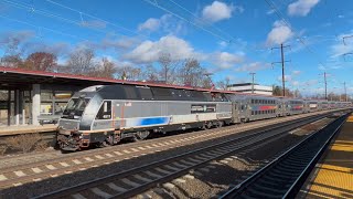 NJ Transit NEC Line Trains 7829 And 7822 At Metropark Station Woodbridge NJ [upl. by Delores291]