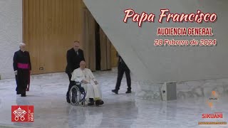 Audiencia General Papa Francisco 28 Febrero 2024 amor fe iglesiacatolica papafrancisco papa [upl. by Noimad]