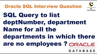 SQL Query to list deptno dept name for all the departments in which there are no employees [upl. by Deny860]