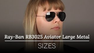 RayBan RB3025 Aviator Large Metal Vs RayBan RB3044 Aviator Small Metal Size Comparison [upl. by Shippee]