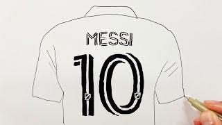 How to Draw the Lionel Messi Inter Miami Jersey [upl. by Solohcin888]