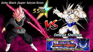 55 Goku Black Rose DESTROYS Omega Shenron DBZ Dokkan Battle Global [upl. by Eibba]