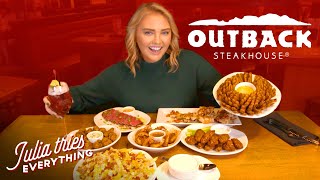 Trying ALL Of The Most Popular Menu Items At Outback Steakhouse [upl. by Pulchi]