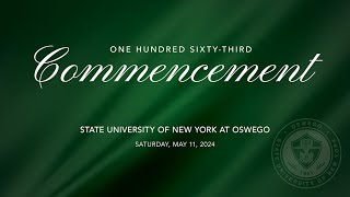 SUNY Oswego May 2024 Commencement College of Liberal Arts and Sciences [upl. by Chemaram693]