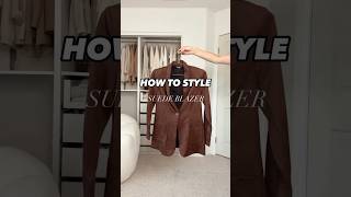 How to Style a Brown Suede Blazer Outfit Ideas [upl. by Gertrud]