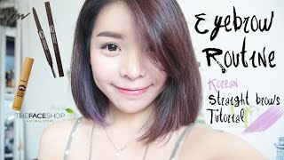 My Eyebrow Routine  Korean Straight Eyebrows Tutorial  Erna Limdaugh [upl. by Etnad]