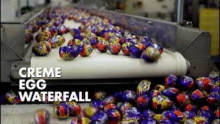 Inside Cadbury CREME EGG WATERFALL [upl. by Corabelle]