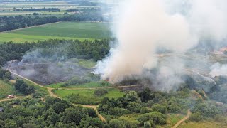 Grote brand in natuurgebied grensgebied Ter Apel [upl. by Hsirap427]