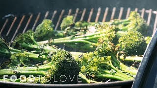 How to BBQ Charred Broccolini  Food to Love [upl. by Anivle]