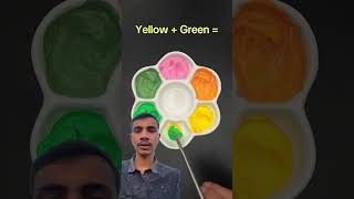 Pink  Green  Yellow Colours paintmixing colormixing youtubeshorts shorts [upl. by Yerxa]