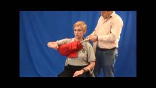 Splinting a Shoulder Dislocation fixed position [upl. by Ahsiei]