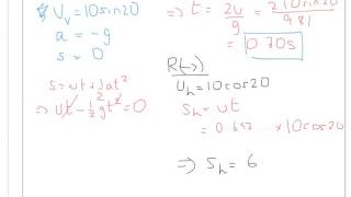 A Level Physics Mechanics 2 Dimensional SUVAT [upl. by Gosselin]