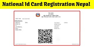 Online Application For Nepal National Id Card  National Identity Card Nepal Online Registration [upl. by Hutson]