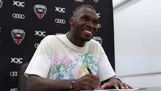 Christian Benteke First interview as DC Uniteds Designated Player [upl. by Nyrahtak]