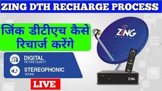 ZING DTH RECHARGE PROCESS  HINDI [upl. by Nivlen]