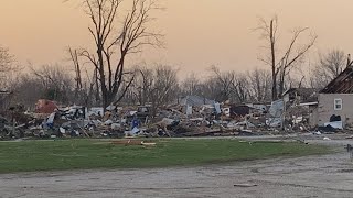 Saturday 8 am Indiana deadly storm damage in daylight [upl. by Leirej]