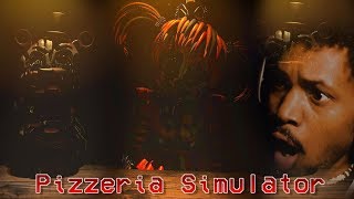 I COME BACK TO YOUTUBE TO THIS  Five Nights at Freddys Pizzeria Simulator Part 1 [upl. by Ellehcir962]