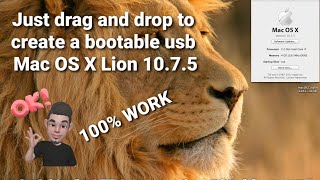 Bootable usb installer Mac OS X Lion 1072 [upl. by Pollard]