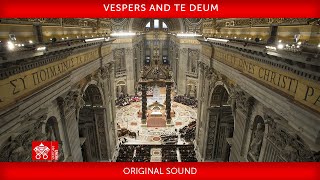 31 December 2023 Vespers and Te Deum Pope Francis [upl. by Yelbmik]