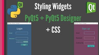 Styling PyQt5 Widgets Using CSS with PyQt5 in QtDesigner [upl. by Tanya]