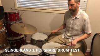 Sound test Slingerland Jazz 9N set w Capri Pearl Radio King 1 ply snare drum [upl. by Ettenad]