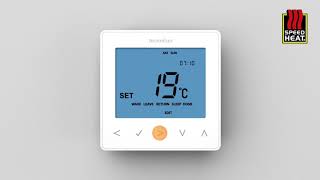 Het instellen van comfortniveaus op de Heatmiser NeoStat thermostaat icm Speedheat [upl. by Alanson941]