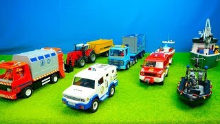 Müllauto Feuerwehr amp Polizei Bagger amp Laster Spielzeugautos für Kinder Traktor amp SEK [upl. by Sandy]