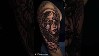 Beautiful FREEHAND Tattoo By Artist geraldramosart [upl. by Anelram]