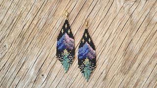 212 Woven Beaded Fringe Earring tutorial [upl. by Radu]