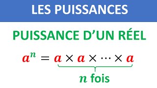 COURS Puissance dun nombre réel ► LES PUISSANCES  3ème année collège  3APIC Biof [upl. by Xed]