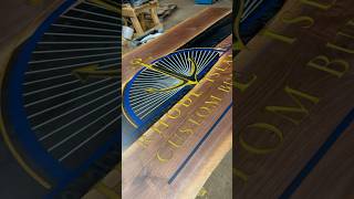 Stunning epoxy inlay table woodworking wood cnc inlay epoxy resin art woodwork walnutdiy [upl. by Yasmar]