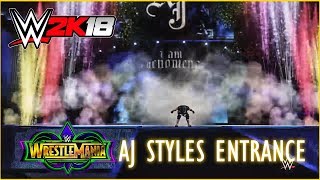 Wrestlemania 34 AJ Styles Entrance [upl. by Sluiter45]