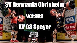 SV Germania Obrigheim gegen AV 03 Speyer  Gewichtheben Bundesliga 20171216 [upl. by Haerdna]