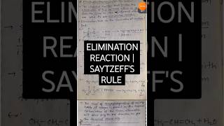 Beta elimination reaction class 12 Saytzeff s Ruleसैत्ज़ेफ़ नियमshorts chemistry viralvideo [upl. by Ahsinnod943]