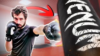 JE TEST MA BOXE sur sac de frappe et entrainement parkour acrobatie [upl. by Urbannal976]