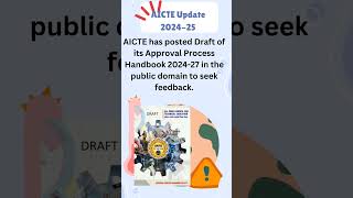 AICTE ApprovalProcessHandbook 202427 public domain seek feedback [upl. by Davison205]