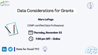 Data Considerations for Grants [upl. by Nhguavoj]