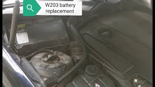 Mercedes C class W203 battery replacement [upl. by Eselrahc]