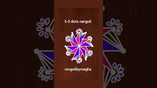 53 dots rangoli rangolibymegha rangoli shorts [upl. by Acinorehs604]