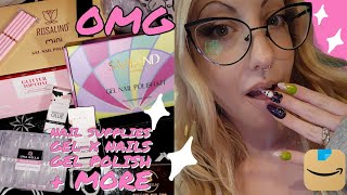 HUGE Amazon Nail Haul 💸 TONS of Gel polishes GelX nail extensions  more [upl. by Lexine]